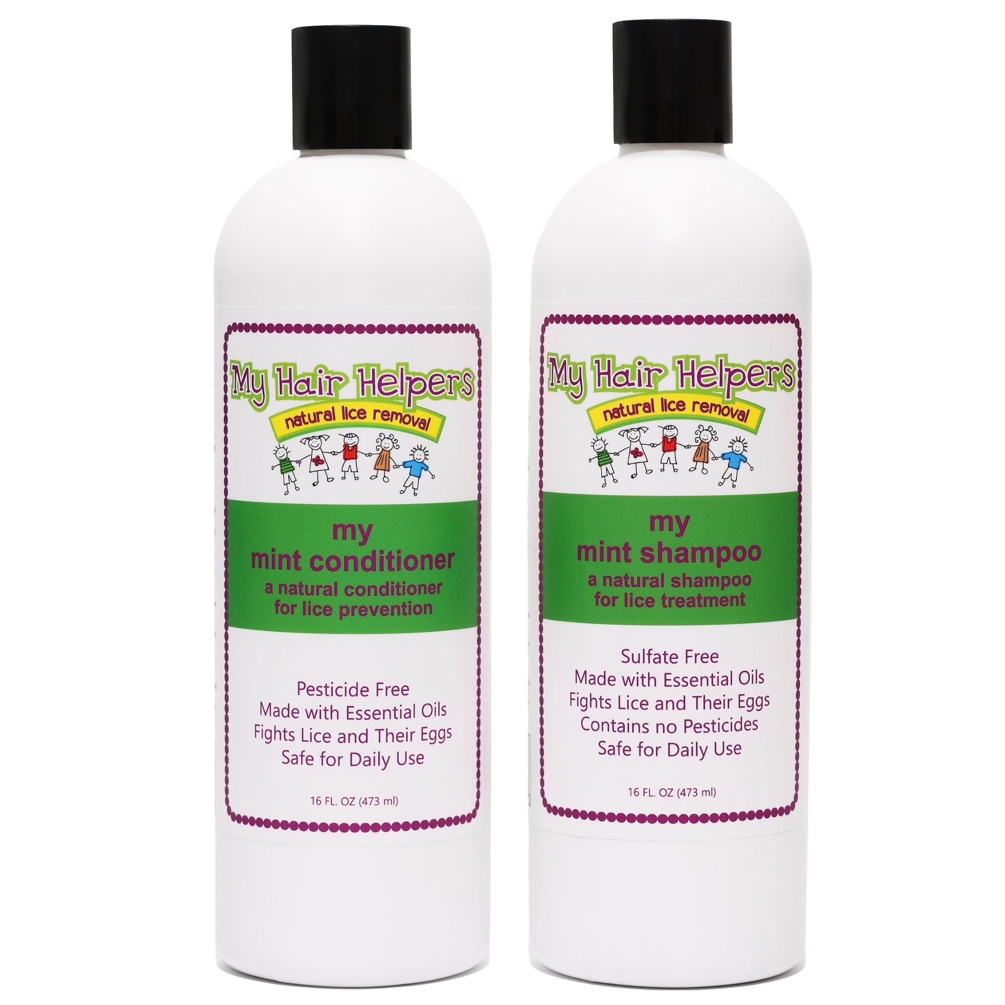 16oz mint shampoo and conditioner for lice