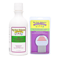 32oz dimethicone oil and lice comb for 3-5 kids