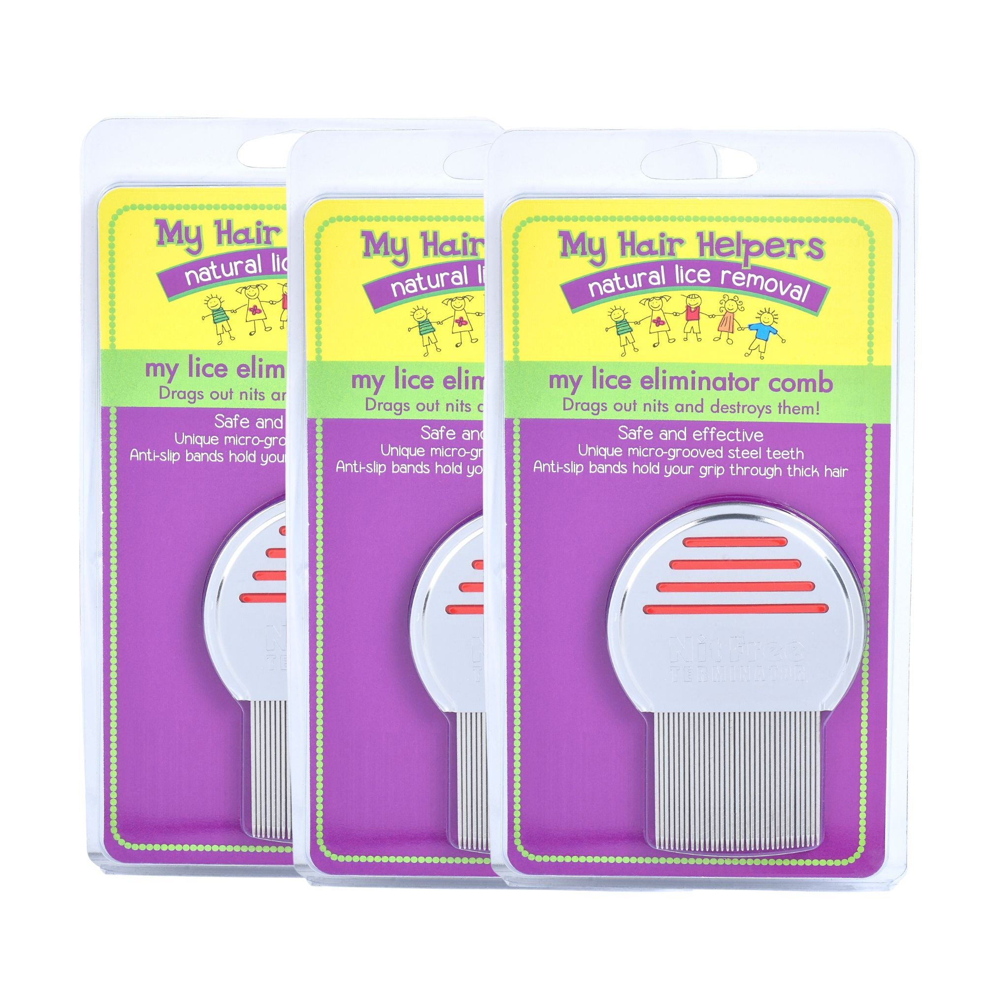 My Hair Helpers lice comb 3 pack