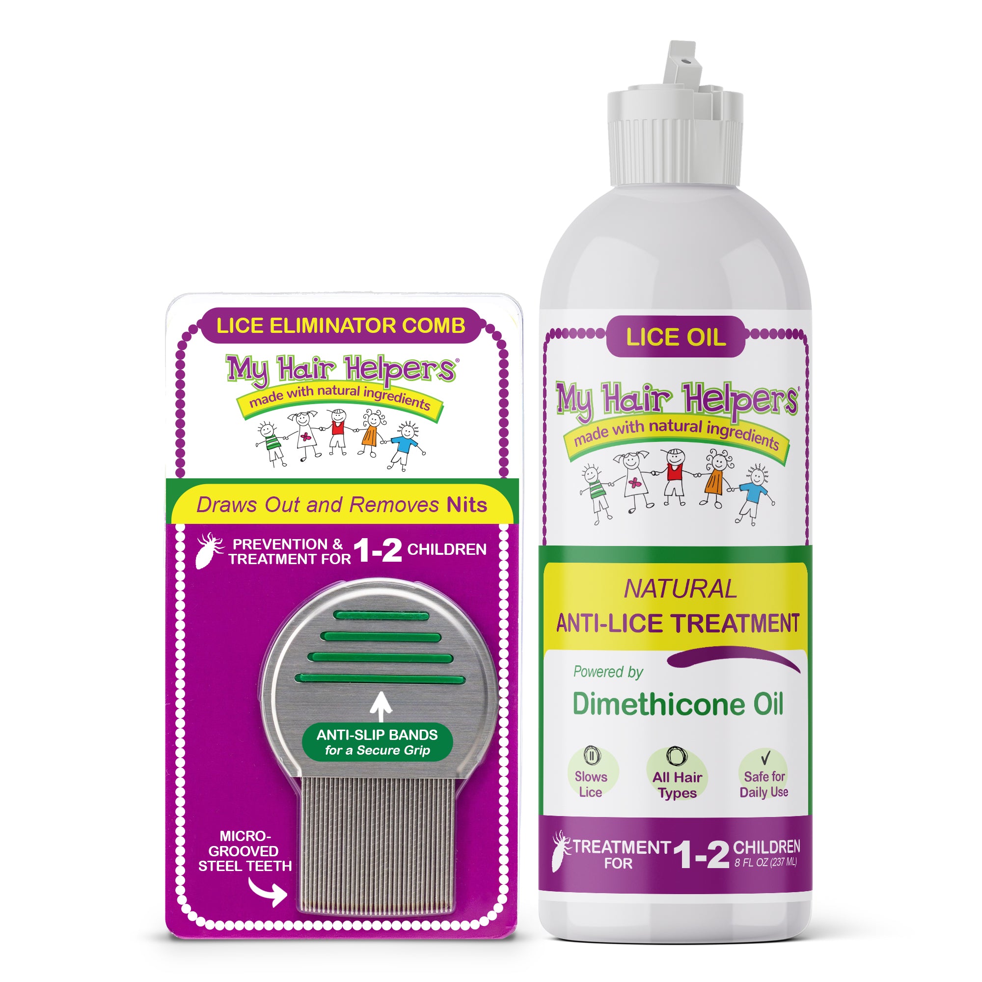 8oz dimethicone lice oil and nit comb