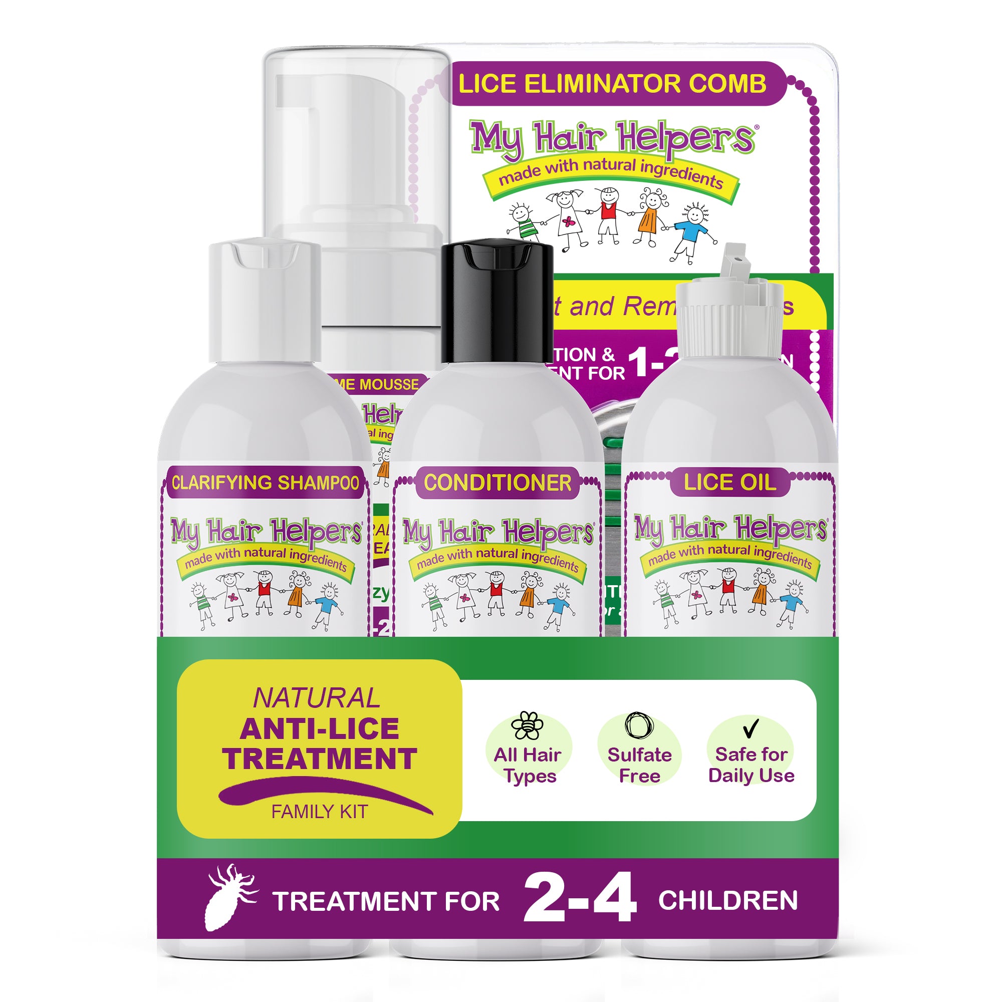 Family lice treatment kit