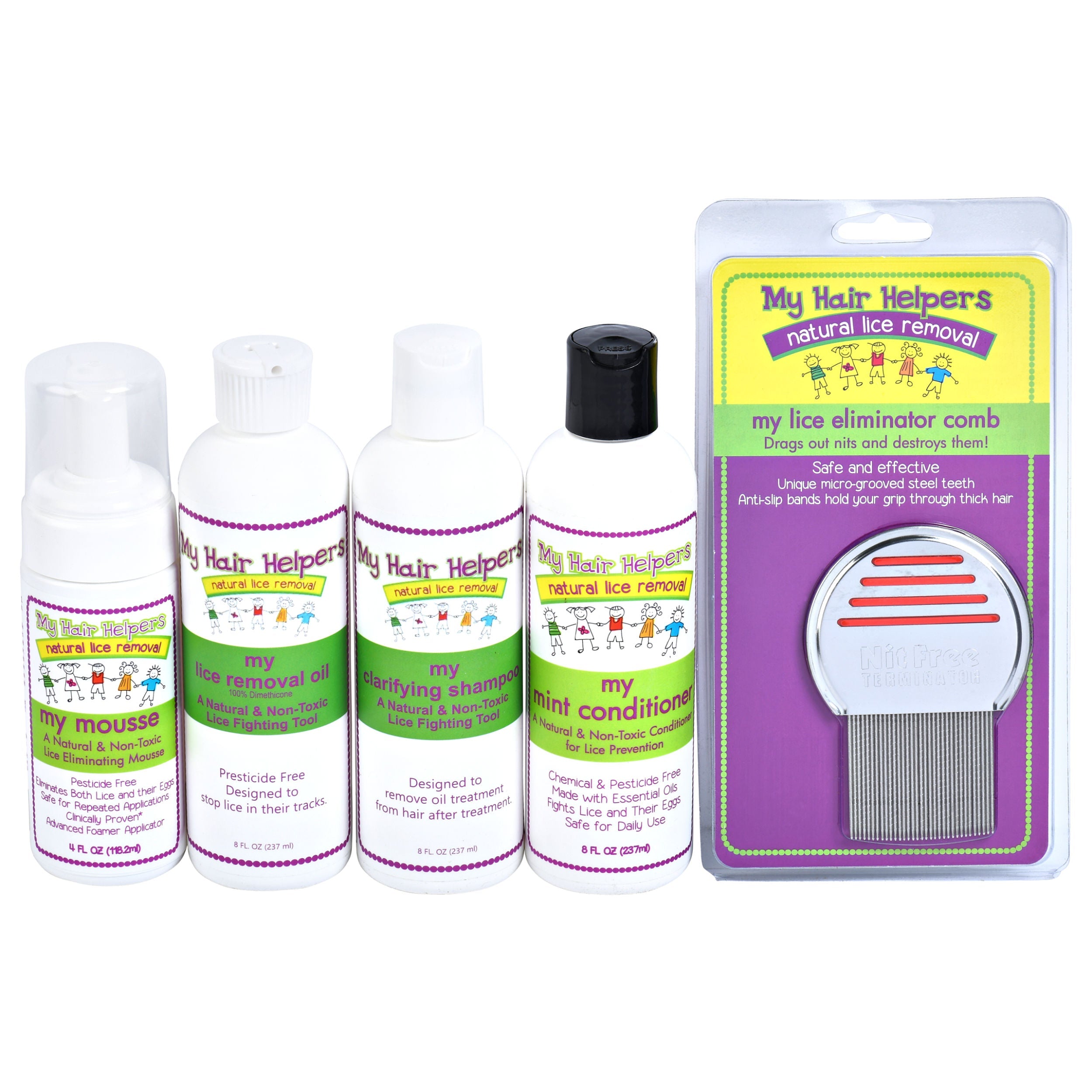 family size lice solution kit