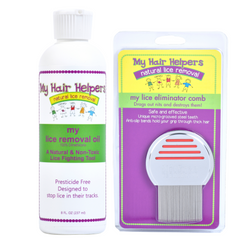 dimethicone oil 8oz and lice comb